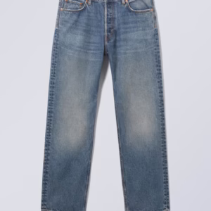 Comfortable Relaxed Fit Straight Leg Denim Jeans