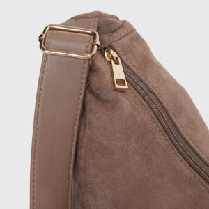 Ransom faux suede shoulder bag taupe