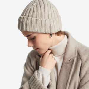 Cashmere Hat with Silk Inner Lining Stone